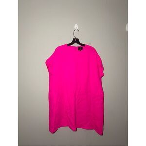 Lisa Perry hot pink tee shirt dress size medium